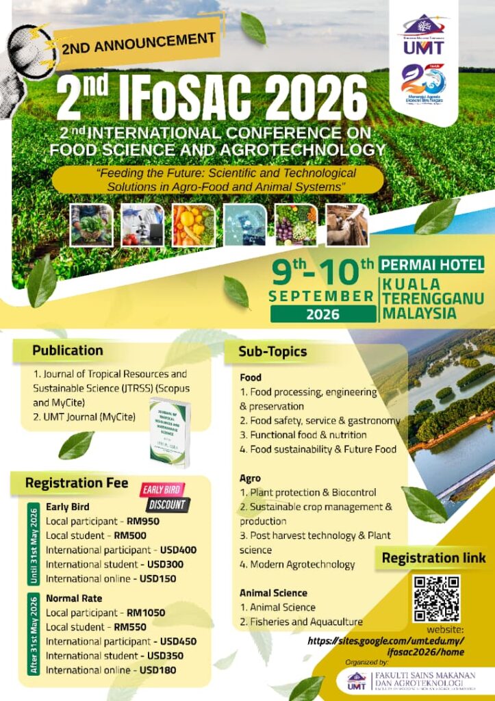 2nd International Conference On Food Science and Agrotechnology (2nd IFoSAC 2026)